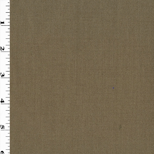 Deep Bronze/Brown Wool Blend Woven Twill Suiting