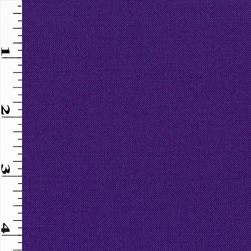 Galactic Purple Wool Blend Woven Twill Suiting