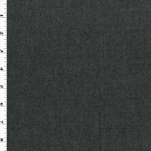Heather Gray Wool Blend Brushed Twill Suiting APS00575
