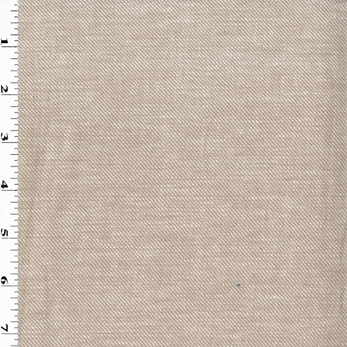 Faint Beige/White Woven Cotton Twill
