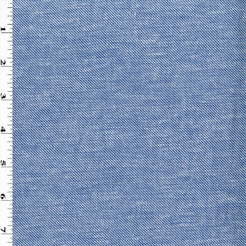 Blue/White Woven Cotton Twill