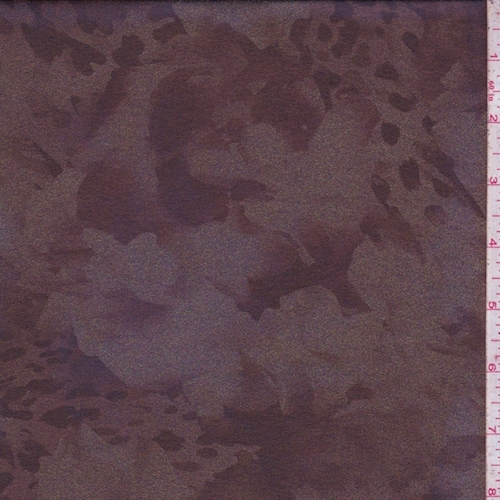 Metallic Gold/Cranberry Floral Leopard Chiffon