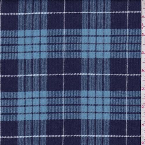Ink/Sky Blue Plaid Flannel