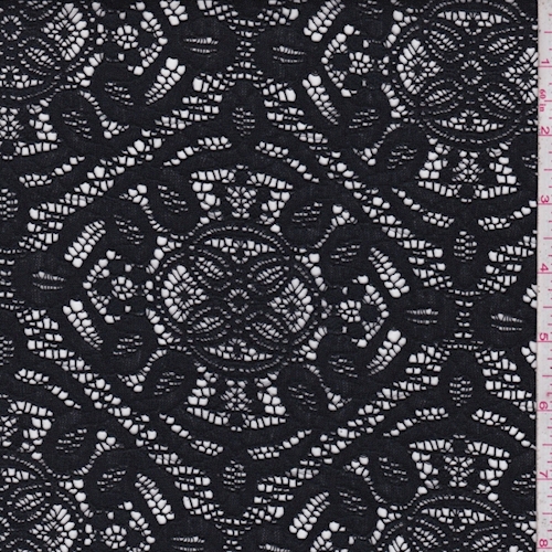 Off Black Medallion Lace