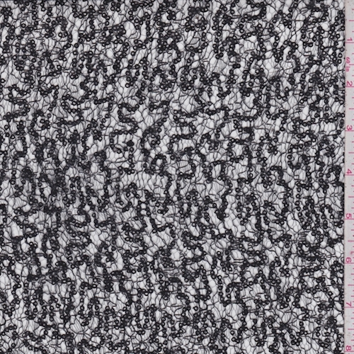 Black Mini Sequin Mesh