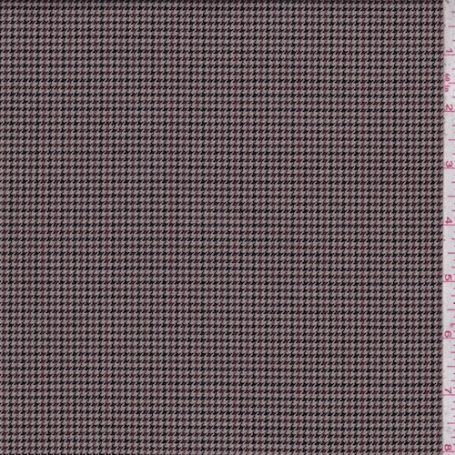 Almond/Black/Burgundy Mini Houndstooth Suiting