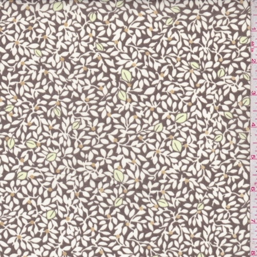 Taupe/Ivory Mini Vine Crepe Georgette
