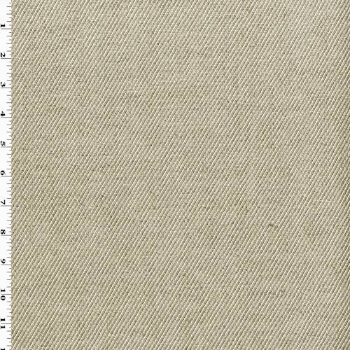 Natural White/Taupe Linen Twill Home Decorating Fabric