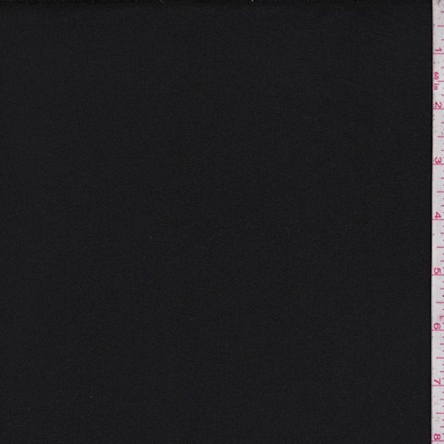 *2 YD PC--Black Double Brushed Jersey Knit