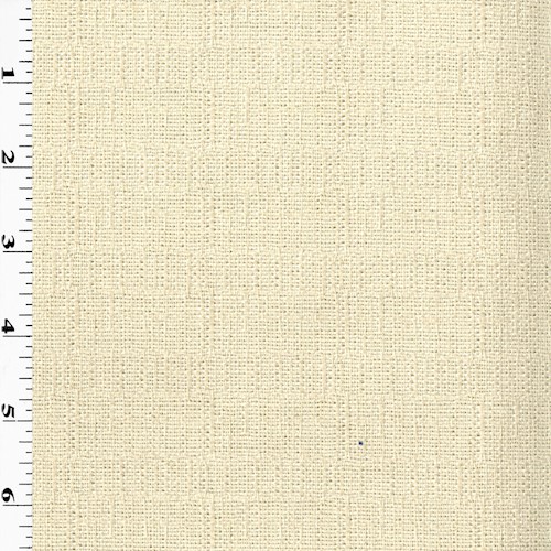 Creamy Beige Textured Dobby Solid Woven Decorating Fabric DFW61005