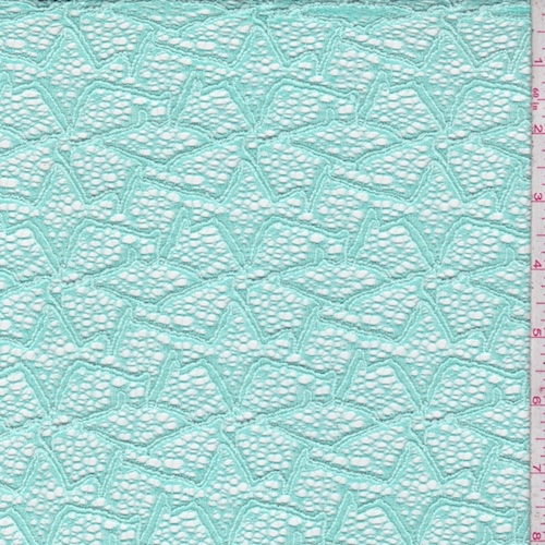 Seafoam Blue Pinwheel Mesh Lace