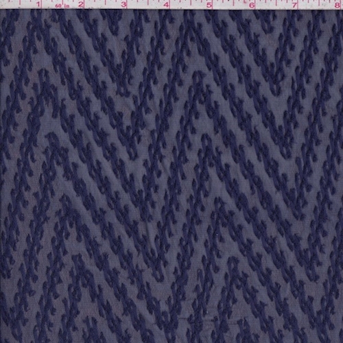 Blue Violet Chevron Jacquard Chiffon
