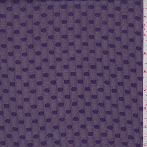 Dark Purple Dot Jacquard Chiffon