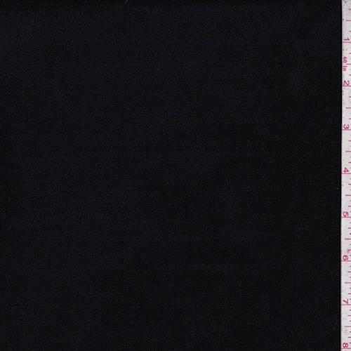Jet Black Cotton Stretch Twill