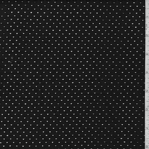Black Embroidered Mini Lattice Eyelet