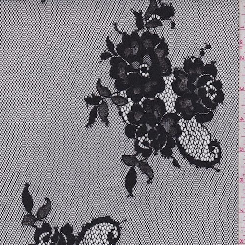 Black Floral Mesh Lace