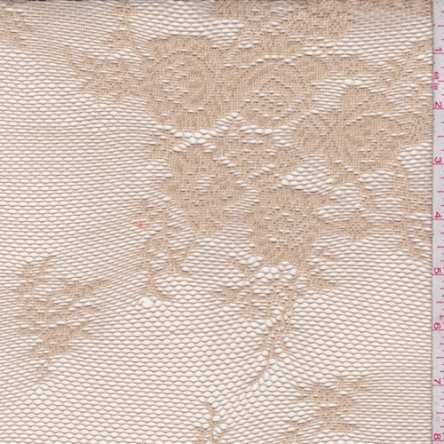 Suntan Floral Mesh Lace