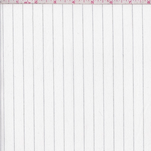 Ivory/Black Pinstripe Stretch Twill