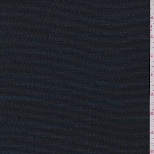 Black/Teal Textured Pique Knit