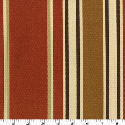 Beige/Orange/Brown Multi Stripe Printed Canvas Decor Fabric DFW60956
