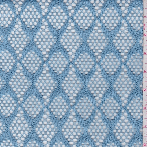 Cloud Blue Crochet Diamond Mesh