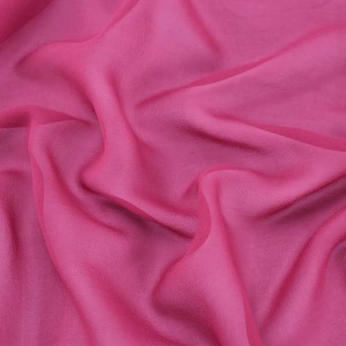 *5 1/2 YD PC--Fuchsia Pink Silk Chiffon