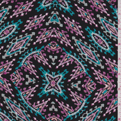 *4 YD PC--Black Multi Southwest Challis