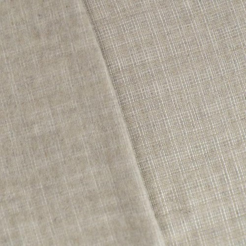 Beige/Dust Gray Brushed Back Wool Blend Slub Woven Jacketing APS00421