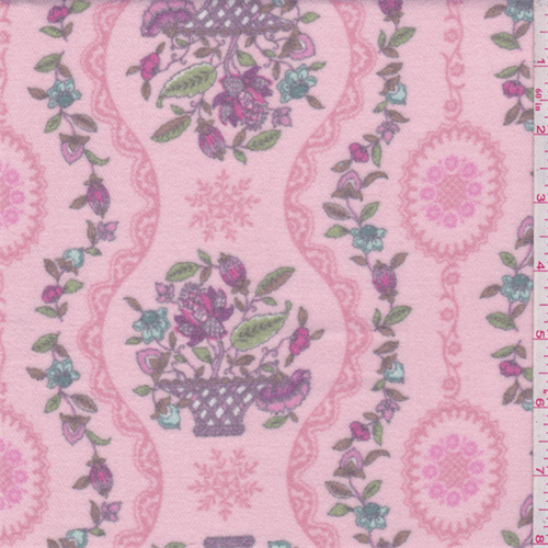 Pink Print Flannel Twill