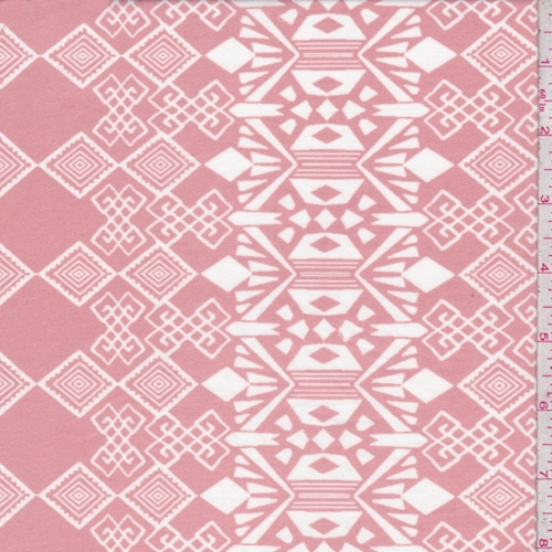 ITY Dusty Pink/Ivory Aztec Jersey Knit