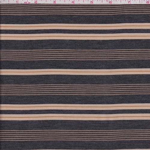 Slate Black/Beige Stripe Shirting