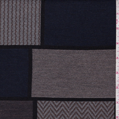Navy/Brown/Grey Patchwork Jacketing