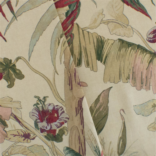 *5 1/4 YD PC--Beige/Multi Braemore Floral Print Canvas Decorating Fabric