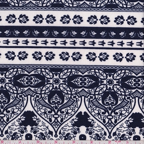 Navy/Ivory Moroccan Jersey Knit