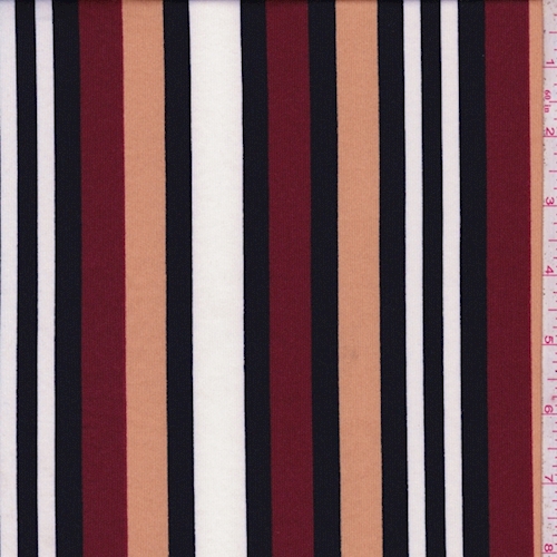 ITY Wine/Beige/Black Stripe Jersey Knit