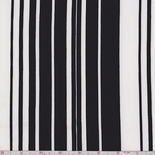 ITY White/Black Stripe Jersey Knit