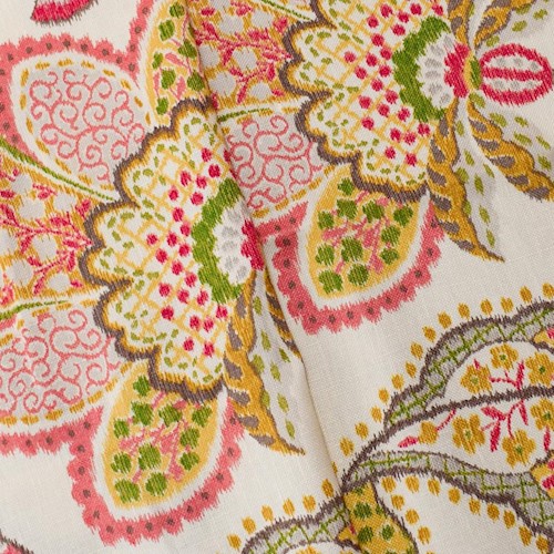 Ivory/Red/Multi P Kaufmann Floral Print Canvas Decor Fabric DFW60984