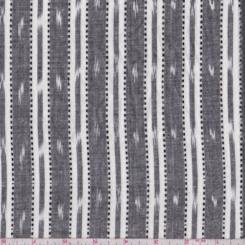 Onyx/White Stripe Linen Blend Shirting