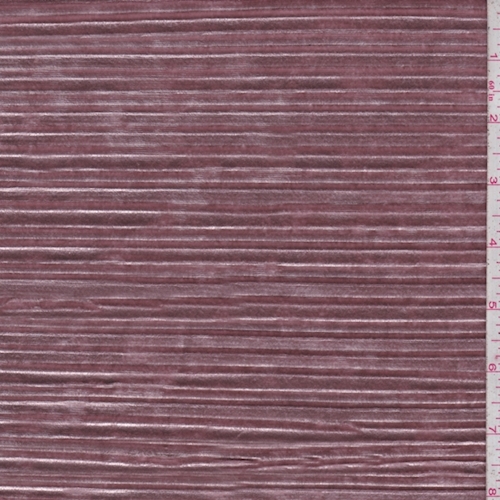 Rose Crinkle Pleat Panne Velour