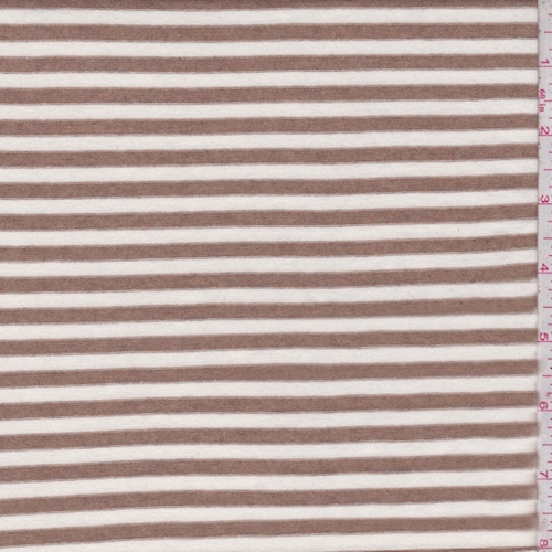 Caramel/Ivory Stripe Jersey Knit
