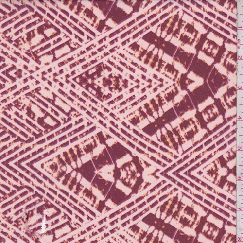 Mulberry/Blush Zig Zag Diamond Chiffon