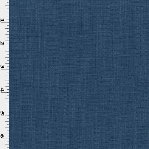 *3 3/4 YD PC--Navy Blue Linen Cross Hatch Slub Home Decorating Fabric