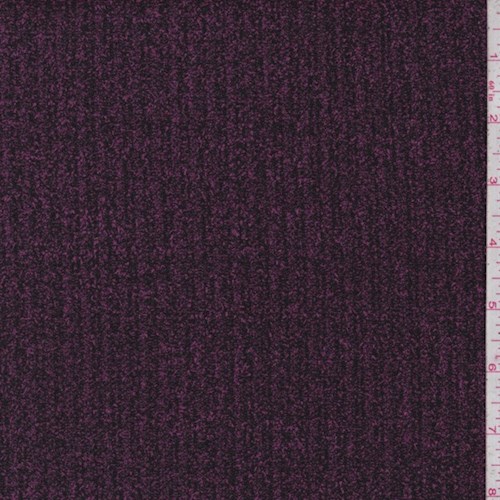 *2 5/8 YD PC--Magenta/Black Boucle Stripe Double Knit