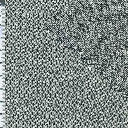 *4 YD PC--Black/White Loose Knit Textured Sweater Knit