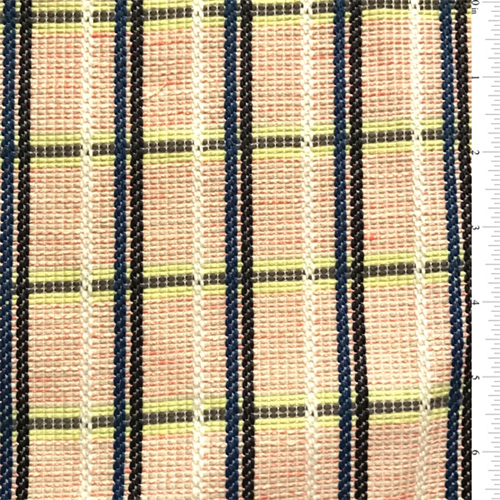 *4 YD PC--Ecru/Neon Plaid Tweed Suiting