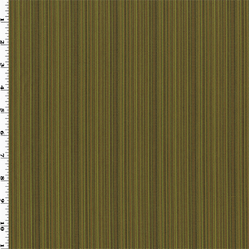 *6 1/8 YD PC--Pear Green/Brown Stripe Home Decorating Fabric