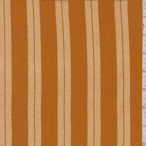 Ochre Gold/White Stripe Rayon Challis