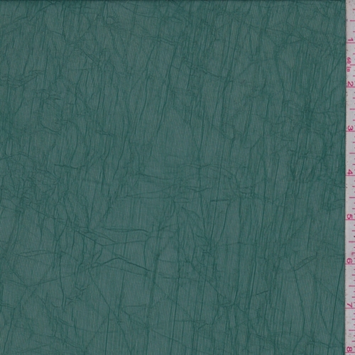 Emerald Crinkled Chiffon