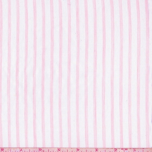 White/Soft Pink Stripe Oxford Shirting