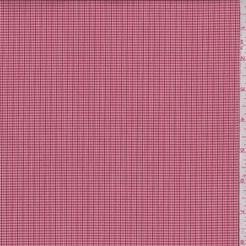 Crimson/Maroon Micro Plaid Shirting